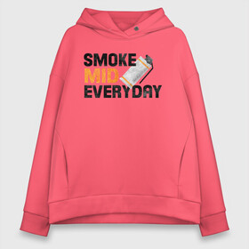 Женское худи Oversize хлопок с принтом Smoke Mid Everyday в Екатеринбурге, френч-терри — 70% хлопок, 30% полиэстер. Мягкий теплый начес внутри —100% хлопок | боковые карманы, эластичные манжеты и нижняя кромка, капюшон на магнитной кнопке | asiimov | asimov | beast | counter | counter strike | cs | easy | ez | gg | ggwp | global | go | gradient | howl | hyper | mem | meme | memes | offensive | smoke | strike | азимов | вой | градиент | зверь | контра | лого | логотип