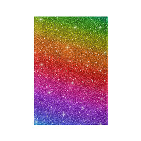 Обложка для паспорта матовая кожа с принтом Блестки радуги в Екатеринбурге, натуральная матовая кожа | размер 19,3 х 13,7 см; прозрачные пластиковые крепления | абстракция | блеск | блестки | блестяжки | блестяшки | градиент | радуга | узор | фон | яркий узор