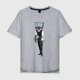 Мужская футболка хлопок Oversize с принтом Убийца времени в Екатеринбурге, 100% хлопок | свободный крой, круглый ворот, “спинка” длиннее передней части | игры | компьютер | прокастинация | телевизор | телефон