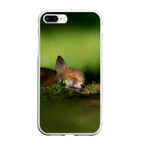 Чехол для iPhone 7Plus/8 Plus матовый с принтом Сонный лисенок в Екатеринбурге, Силикон | Область печати: задняя сторона чехла, без боковых панелей | fox | foxy | животное | звери | лиса | лисенок | лисичка | милая | рыжая | фокс