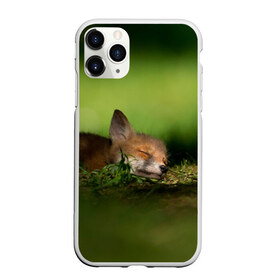 Чехол для iPhone 11 Pro Max матовый с принтом Сонный лисенок в Екатеринбурге, Силикон |  | fox | foxy | животное | звери | лиса | лисенок | лисичка | милая | рыжая | фокс