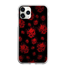 Чехол для iPhone 11 Pro матовый с принтом RED SAMURAI PATTERN в Екатеринбурге, Силикон |  | Тематика изображения на принте: 2019 | cd project red | cyberpunk 2077 | cyberpunk fashion | hacker | keanu reeves | maelstrom | militech | night city | quadra | samurai | samurai cyberpunk 2077 | sci fi | trauma team | v | ви | киану ривз | киберпанк 2077 | логотип | роботы | 