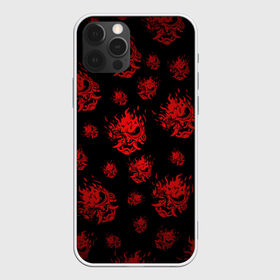 Чехол для iPhone 12 Pro Max с принтом RED SAMURAI PATTERN в Екатеринбурге, Силикон |  | Тематика изображения на принте: 2019 | cd project red | cyberpunk 2077 | cyberpunk fashion | hacker | keanu reeves | maelstrom | militech | night city | quadra | samurai | samurai cyberpunk 2077 | sci fi | trauma team | v | ви | киану ривз | киберпанк 2077 | логотип | роботы | 