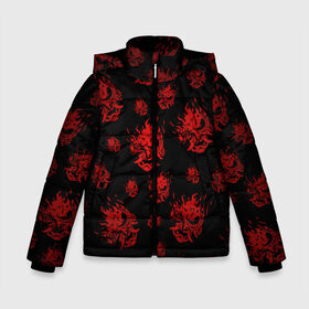 Зимняя куртка для мальчиков 3D с принтом RED SAMURAI PATTERN в Екатеринбурге, ткань верха — 100% полиэстер; подклад — 100% полиэстер, утеплитель — 100% полиэстер | длина ниже бедра, удлиненная спинка, воротник стойка и отстегивающийся капюшон. Есть боковые карманы с листочкой на кнопках, утяжки по низу изделия и внутренний карман на молнии. 

Предусмотрены светоотражающий принт на спинке, радужный светоотражающий элемент на пуллере молнии и на резинке для утяжки | 2019 | cd project red | cyberpunk 2077 | cyberpunk fashion | hacker | keanu reeves | maelstrom | militech | night city | quadra | samurai | samurai cyberpunk 2077 | sci fi | trauma team | v | ви | киану ривз | киберпанк 2077 | логотип | роботы | 