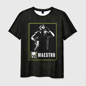 Мужская футболка 3D с принтом Maestro в Екатеринбурге, 100% полиэфир | прямой крой, круглый вырез горловины, длина до линии бедер | maestro | r6s | rainbow six siege | маэстро | оперативник | персонаж