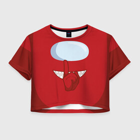 Женская футболка Crop-top 3D с принтом фыся в Екатеринбурге, 100% полиэстер | круглая горловина, длина футболки до линии талии, рукава с отворотами | сф