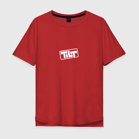 Мужская футболка хлопок Oversize с принтом TILT в Екатеринбурге, 100% хлопок | свободный крой, круглый ворот, “спинка” длиннее передней части | Тематика изображения на принте: 16 | counterstrike | global offensive | memes | source | tilt | тильт