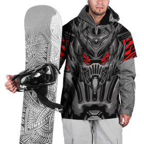 Накидка на куртку 3D с принтом Темный самурай в Екатеринбурге, 100% полиэстер |  | 