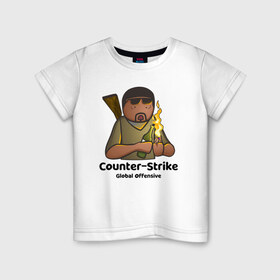 Детская футболка хлопок с принтом CS GO | Коктейль Молотова в Екатеринбурге, 100% хлопок | круглый вырез горловины, полуприлегающий силуэт, длина до линии бедер | 
