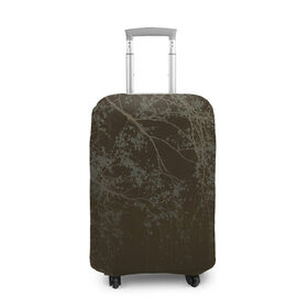 Чехол для чемодана 3D с принтом Ветки в Екатеринбурге, 86% полиэфир, 14% спандекс | двустороннее нанесение принта, прорези для ручек и колес | абстракция | ветки | дерево | инверсия | коричневый | лето | листья | осень | природа | путешествие | хаки