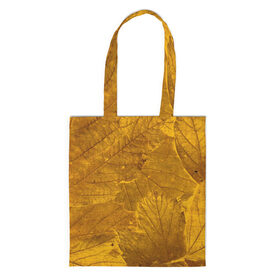 Шоппер 3D с принтом Желтые листья в Екатеринбурге, 100% полиэстер | Плотность: 200 г/м2; Размер: 34×35 см; Высота лямок: 30 см | абстракция | желтый | листья | осень | природа | узор | эко