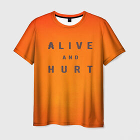 Мужская футболка 3D с принтом Alive and hurt в Екатеринбурге, 100% полиэфир | прямой крой, круглый вырез горловины, длина до линии бедер | alive | and | ash | form | hip hop | hurt | is | lil peep | lilpeep | lilpip | our | purest | rap | rep | лил пип | лилпип | реп | рэп | хип хоп | эмо рэп