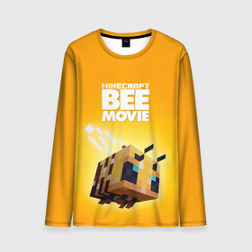 Мужской лонгслив 3D с принтом Minecraft bee movie в Екатеринбурге, 100% полиэстер | длинные рукава, круглый вырез горловины, полуприлегающий силуэт | Тематика изображения на принте: 