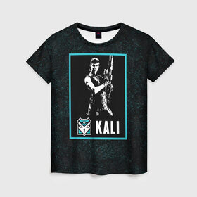 Женская футболка 3D с принтом Kali в Екатеринбурге, 100% полиэфир ( синтетическое хлопкоподобное полотно) | прямой крой, круглый вырез горловины, длина до линии бедер | kali | r6s | rainbow six siege | кали | оперативник | персонаж