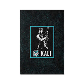 Обложка для паспорта матовая кожа с принтом Kali в Екатеринбурге, натуральная матовая кожа | размер 19,3 х 13,7 см; прозрачные пластиковые крепления | Тематика изображения на принте: kali | r6s | rainbow six siege | кали | оперативник | персонаж