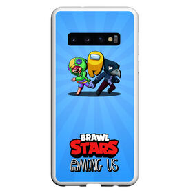 Чехол для Samsung Galaxy S10 с принтом Brawl Stars and Among Us в Екатеринбурге, Силикон | Область печати: задняя сторона чехла, без боковых панелей | among us | brawl | brawl stars | crewmate | crow | game | impostor | leon | logo | red | stars | sus | suspicious | амонг ac | амонгас | бравл старс | бравлы | ворон | игра | игры | импостер | космонавт | космос | крюмейт | леон | лого | логотип