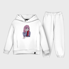 Детский костюм хлопок Oversize с принтом Грустная Zero Two в Екатеринбурге,  |  | darling | darling in the franxx | zero two | вайфу | зеро ту | код 002 | любимый во франксе | франкс