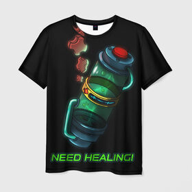 Мужская футболка 3D с принтом Need Healing в Екатеринбурге, 100% полиэфир | прямой крой, круглый вырез горловины, длина до линии бедер | heal | help | medkit | need healing | аптечка | нужно лечение | помощь
