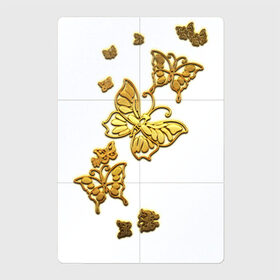 Магнитный плакат 2Х3 с принтом Золотистые бабочки в Екатеринбурге, Полимерный материал с магнитным слоем | 6 деталей размером 9*9 см | 8 марта | butterfly | fashion | flowers | fly | girl | gold | golden | wings | бабочки | весна | девочкам | девушкам | золотые | золотые бабочки | крылья | летающие | летние | лето | металлические | насекомые | подарок | природа