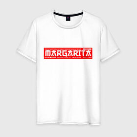 Мужская футболка хлопок с принтом Маргарита/Margarita в Екатеринбурге, 100% хлопок | прямой крой, круглый вырез горловины, длина до линии бедер, слегка спущенное плечо. | margarita | name | names | имена | имя | маргарита