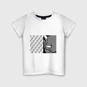 Детская футболка хлопок с принтом DEMON BLACK WHITE в Екатеринбурге, 100% хлопок | круглый вырез горловины, полуприлегающий силуэт, длина до линии бедер | fashion | fire | game | hip hop | rap | street style | top | игра | мода | огонь | рэп | топ | уличный стиль | хип хоп