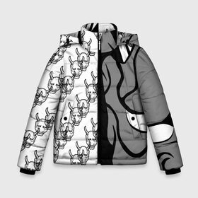Зимняя куртка для мальчиков 3D с принтом DEMON BLACK/WHITE в Екатеринбурге, ткань верха — 100% полиэстер; подклад — 100% полиэстер, утеплитель — 100% полиэстер | длина ниже бедра, удлиненная спинка, воротник стойка и отстегивающийся капюшон. Есть боковые карманы с листочкой на кнопках, утяжки по низу изделия и внутренний карман на молнии. 

Предусмотрены светоотражающий принт на спинке, радужный светоотражающий элемент на пуллере молнии и на резинке для утяжки | fashion | fire | game | hip hop | rap | street style | top | игра | мода | огонь | рэп | топ | уличный стиль | хип хоп