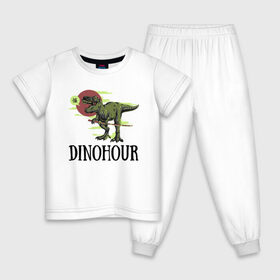 Детская пижама хлопок с принтом DinoHour в Екатеринбурге, 100% хлопок |  брюки и футболка прямого кроя, без карманов, на брюках мягкая резинка на поясе и по низу штанин
 | dino | dinohour | dinosaur | дино | динозавр