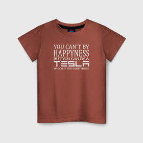 Детская футболка хлопок с принтом Тесла = счастье в Екатеринбурге, 100% хлопок | круглый вырез горловины, полуприлегающий силуэт, длина до линии бедер | model s | s | tesla | авто | автомобиль | илон | крафт | купить | маск | машина | модель | не купишь | счастье | тесла | тесло | электромобиль