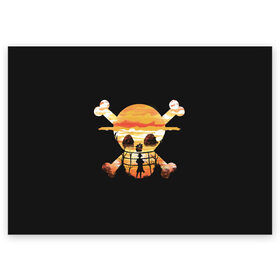 Поздравительная открытка с принтом One piece в Екатеринбурге, 100% бумага | плотность бумаги 280 г/м2, матовая, на обратной стороне линовка и место для марки
 | anime | one piece | аниме | анимэ | большой куш | ван пис | король пиратов | луффи | пират | пираты | пираты соломенной шляпы | рыжий шанкс | эйтиро одо