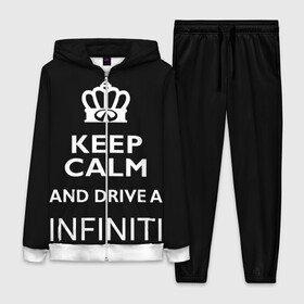 Женский костюм 3D с принтом Drive a INFINITI в Екатеринбурге,  |  | 35 | auto | car | fx35 | infinity | keep calm | qx80 | sport | авто | автомобиль | водитель | гонщик | инфинити | королевский | король | корона | лого | логотип | любитель | марка | машина | подарок | рейсер