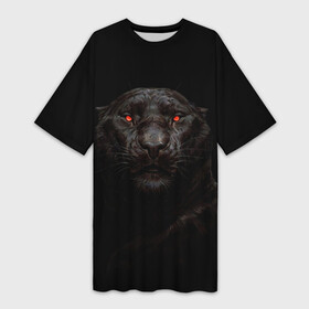 Платье-футболка 3D с принтом ПАНТЕРА в Екатеринбурге,  |  | animal | black | cat | dark | hunter | pantera | strong | глаза | грация | животные | звери | кошки | красота | пантера | сила | хищник