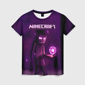 Женская футболка 3D с принтом Minecraft Слендермен в Екатеринбурге, 100% полиэфир ( синтетическое хлопкоподобное полотно) | прямой крой, круглый вырез горловины, длина до линии бедер | minecraft | алекс | белый | блоки | ведьма | взрывчатка | визера | волк | гаст | добывать | дракон | зеленый куб | зомби | игра | крафт | крипер | кубики | лошадка | майн | майнкрафт | манкрафт | овечка | оцелот