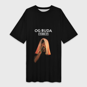 Платье-футболка 3D с принтом OG Buda в Екатеринбурге,  |  | melon music | og buda | опг сити | русский рэп | рэп | тюмень | хип хоп