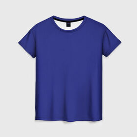 Женская футболка 3D с принтом Синий в Екатеринбурге, 100% полиэфир ( синтетическое хлопкоподобное полотно) | прямой крой, круглый вырез горловины, длина до линии бедер | blue | geometry | neon | texture | один тон | однотон | синий | текстура