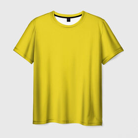 Мужская футболка 3D с принтом Жёлтый в Екатеринбурге, 100% полиэфир | прямой крой, круглый вырез горловины, длина до линии бедер | Тематика изображения на принте: geometry | neon | texture | yellow | жёлтый | один тон | однотон | текстура