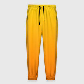 Мужские брюки 3D с принтом Оранжевый градиент в Екатеринбурге, 100% полиэстер | манжеты по низу, эластичный пояс регулируется шнурком, по бокам два кармана без застежек, внутренняя часть кармана из мелкой сетки | Тематика изображения на принте: градиент | желтый | оранжевый | цвет