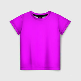 Детская футболка 3D с принтом Маджента (без рисунка) в Екатеринбурге, 100% гипоаллергенный полиэфир | прямой крой, круглый вырез горловины, длина до линии бедер, чуть спущенное плечо, ткань немного тянется | маджента | однотонный | пурпурный | розовый | фиолетовый | фуксия | цвет