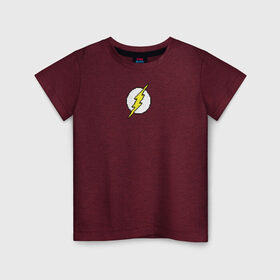 Детская футболка хлопок с принтом 8 Bit The Flash в Екатеринбурге, 100% хлопок | круглый вырез горловины, полуприлегающий силуэт, длина до линии бедер | the flash | vdzabma | флэш