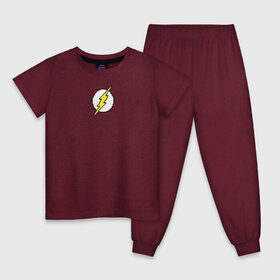 Детская пижама хлопок с принтом 8 Bit The Flash в Екатеринбурге, 100% хлопок |  брюки и футболка прямого кроя, без карманов, на брюках мягкая резинка на поясе и по низу штанин
 | the flash | vdzabma | флэш