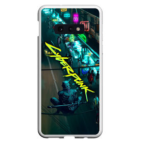 Чехол для Samsung S10E с принтом Cyberpunk 2077 в Екатеринбурге, Силикон | Область печати: задняя сторона чехла, без боковых панелей | cyberpunk 2077 | hacker | maelstrom | militech | quadra | samurai | sci fi | technology | trauma team | v | будущее | игра | иероглифы | киану ривз | кибер | киберпанк | киборг | киборги | корпорация | лого | милитек | панк | роботы | самурай | т