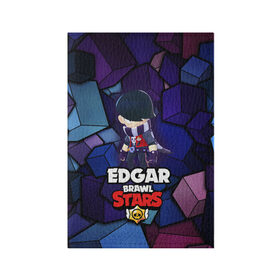 Обложка для паспорта матовая кожа с принтом BRAWL STARS EDGAR в Екатеринбурге, натуральная матовая кожа | размер 19,3 х 13,7 см; прозрачные пластиковые крепления | Тематика изображения на принте: 8 bit | brawl stars | byron | colette | crow | edgar | gale | leon | max | mr.p | sally leon | shark | virus 8 bit | werewolf leon | акула | байрон | берли | бравл старс | ворон | коллет | макс | оборотень | эдгар