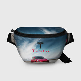 Поясная сумка 3D с принтом Tesla Model 3 в Екатеринбурге, 100% полиэстер | плотная ткань, ремень с регулируемой длиной, внутри несколько карманов для мелочей, основное отделение и карман с обратной стороны сумки застегиваются на молнию | 3 | america | auto | car | electric | elon | model | motors | musk | tesla | usa | vehicle | авто | америка | илон | маск | модель | сша | тесла | электромобиль