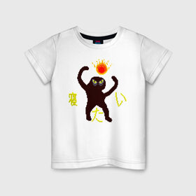 Детская футболка хлопок с принтом 2D Кот ъуъ в Екатеринбурге, 100% хлопок | круглый вырез горловины, полуприлегающий силуэт, длина до линии бедер | 2021 | cats | женская одежда | кот мем | коты | мемы | мужская одежда | ъуъ