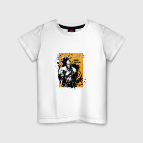 Детская футболка хлопок с принтом Dark Souls в Екатеринбурге, 100% хлопок | круглый вырез горловины, полуприлегающий силуэт, длина до линии бедер | dark souls | брызги | войн | дакр соулс | игра | рыцарь | тёмные души