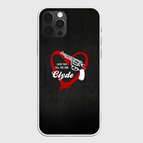 Чехол для iPhone 12 Pro Max с принтом Clyde в Екатеринбурге, Силикон |  | barrow | bonnie | clyde | love you till the end | parker | бони | бони и клайд | бонни | для влюбленных | клайд | кровь | любовь | парные | пистолет | револьвер | сердце