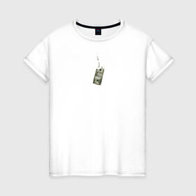 Женская футболка хлопок с принтом Надпись Искусство поху#зма в Екатеринбурге, 100% хлопок | прямой крой, круглый вырез горловины, длина до линии бедер, слегка спущенное плечо | 16+ | деньги | доллар | крюк | мат