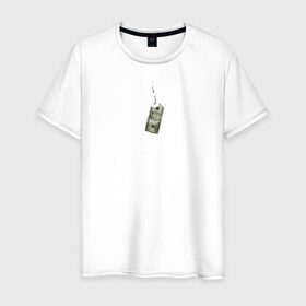 Мужская футболка хлопок с принтом Надпись Искусство поху#зма в Екатеринбурге, 100% хлопок | прямой крой, круглый вырез горловины, длина до линии бедер, слегка спущенное плечо. | 16+ | деньги | доллар | крюк | мат