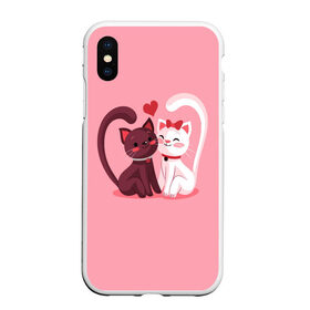 Чехол для iPhone XS Max матовый с принтом Happy Valentines Day в Екатеринбурге, Силикон | Область печати: задняя сторона чехла, без боковых панелей | Тематика изображения на принте: angel | cat | cats | cupid | day | happy | heart | love | rose | valentine | valentines | ангел | валентин | валентина | валентинка | день | кошки | купидон | любовь | святого | святой | сердце