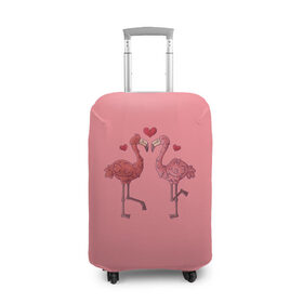 Чехол для чемодана 3D с принтом Love Forever в Екатеринбурге, 86% полиэфир, 14% спандекс | двустороннее нанесение принта, прорези для ручек и колес | angel | cupid | day | flamingo | happy | heart | love | rose | valentine | valentines | ангел | валентин | валентина | валентинка | день | купидон | любовь | святого | святой | сердце | фламинго