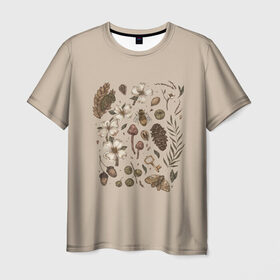 Мужская футболка 3D с принтом Ботаника Goblincore в Екатеринбурге, 100% полиэфир | прямой крой, круглый вырез горловины, длина до линии бедер | goblincore | абстракция | алхимик | аниме | арт | ботаника | мумми троли | пейзаж | природа | растения | руны | эзотерика | эстетика